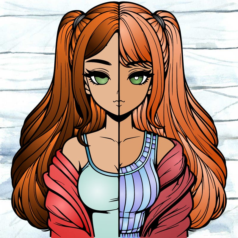 realistic girl split