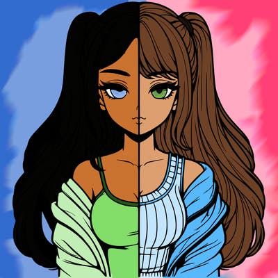 realistic girl split