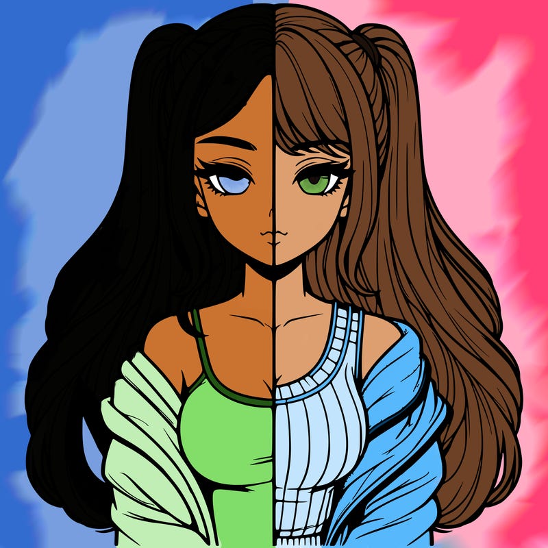 realistic girl split