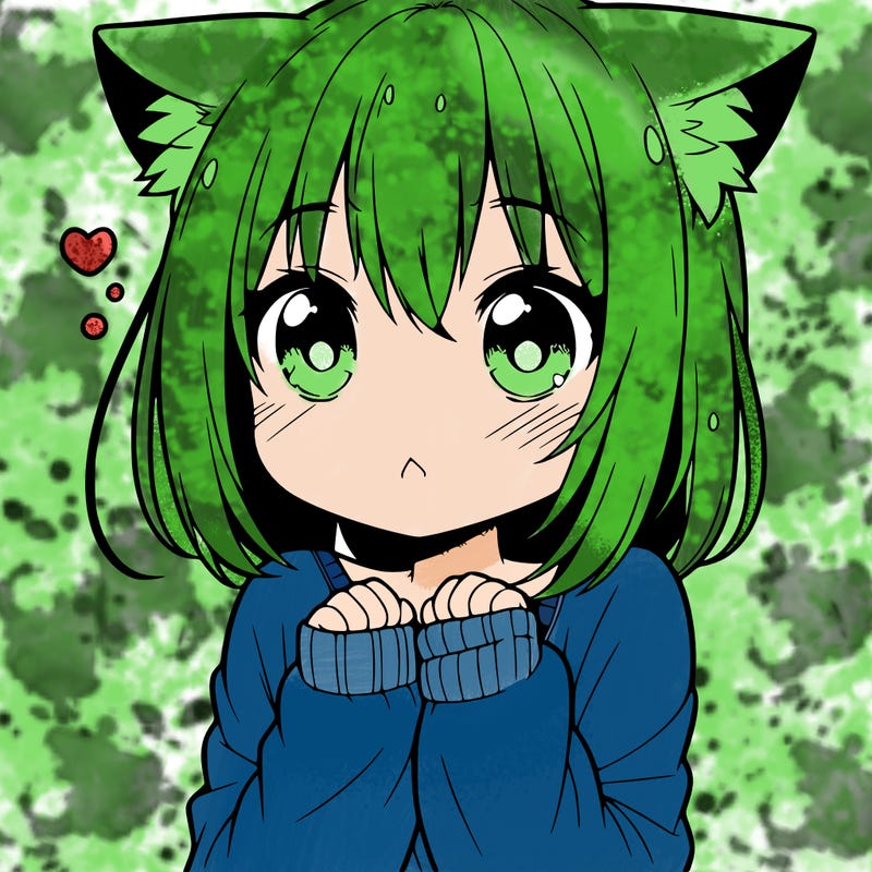 shy anime catgirl