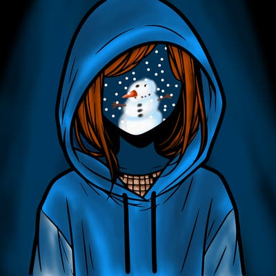 faceless girl in hoodie