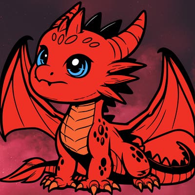 fierce baby night dragon