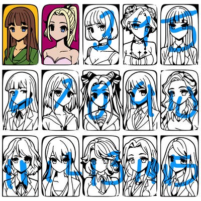 girls that look diffrent anime