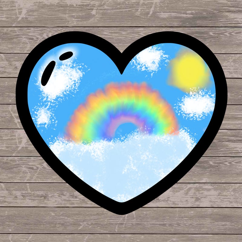 a blank heart
