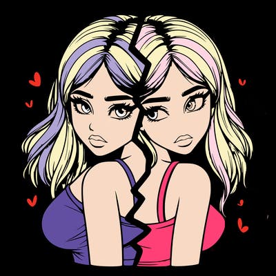 realistic girl split