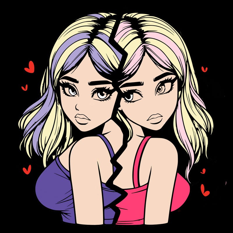 realistic girl split