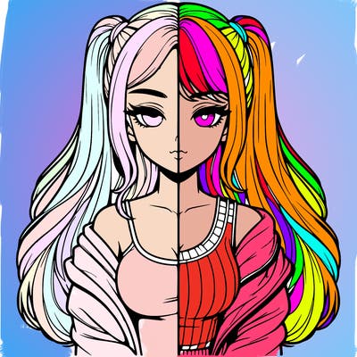 realistic girl split