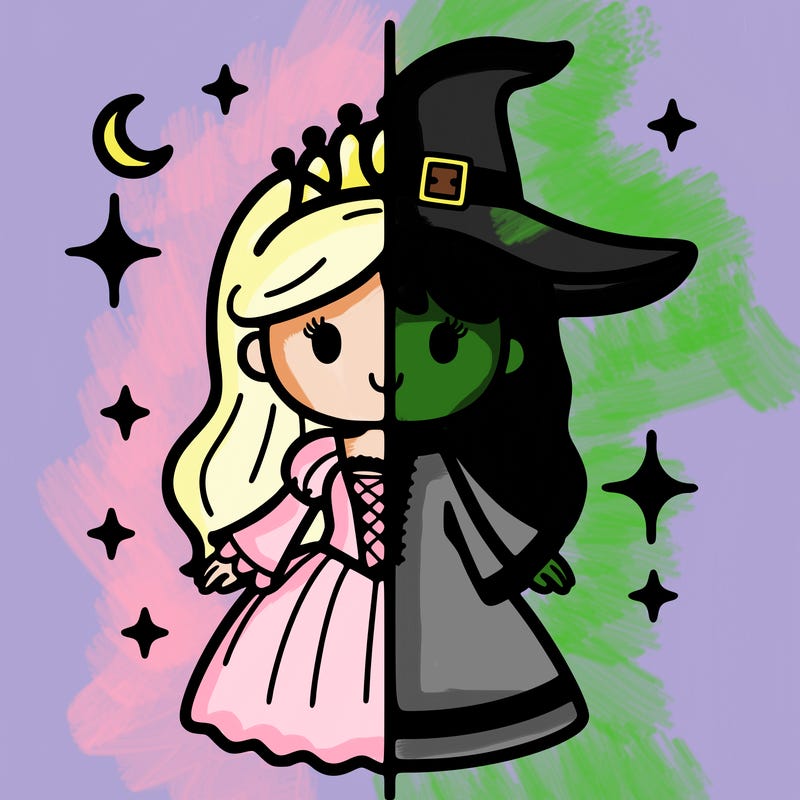 split princess and witch