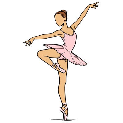 realistic person doing ballet