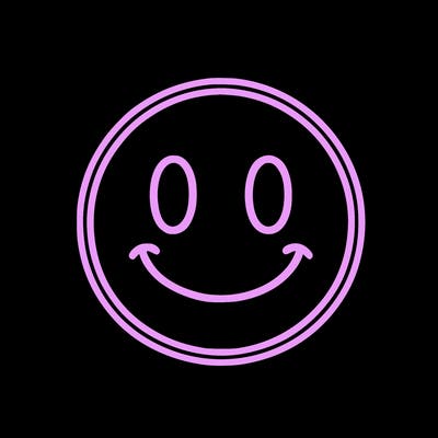 a smiley face glow in the dark