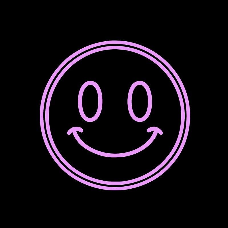 a smiley face glow in the dark