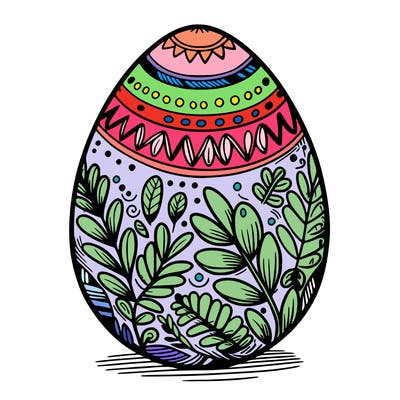 a detailed and realistic easter egg