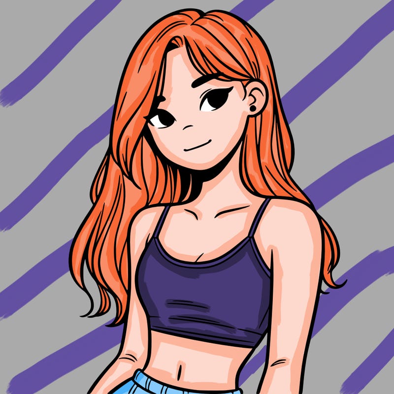 teen girl with crop top