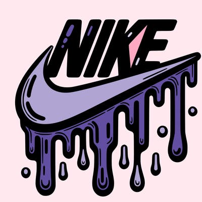 dripping nike logo
