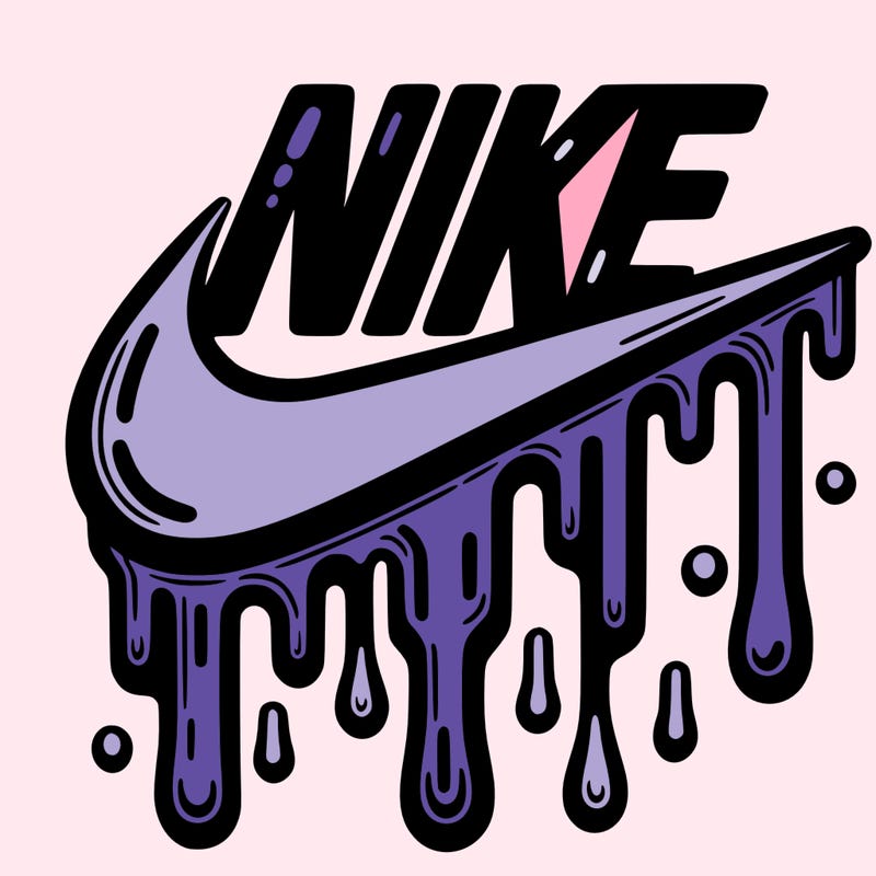dripping nike logo