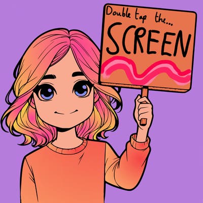 realistic girl holding up a sign