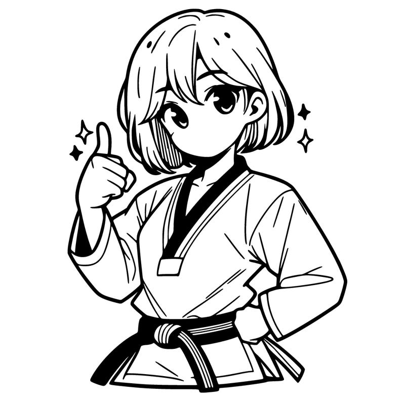 taekwondo anime girl