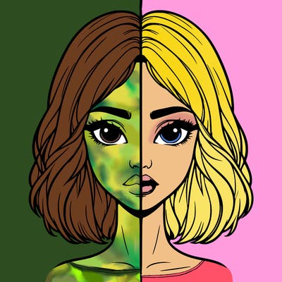 realistic girl split