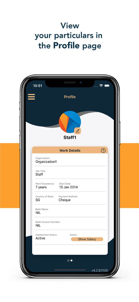 Payboy - Payboy App Profilseite mit Arbeitsdetails und Angaben des Mitarbeiters