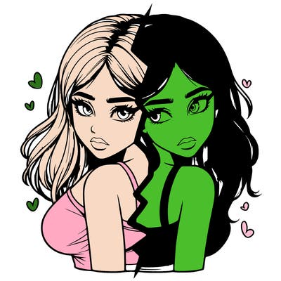 realistic girl split