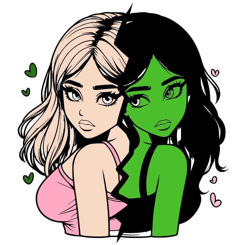 realistic girl split