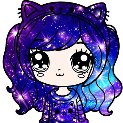 a cute girl with a cat pyjama and pigtails