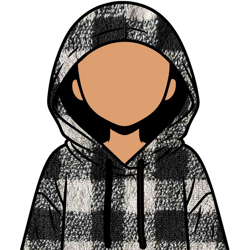 faceless girl in hoodie