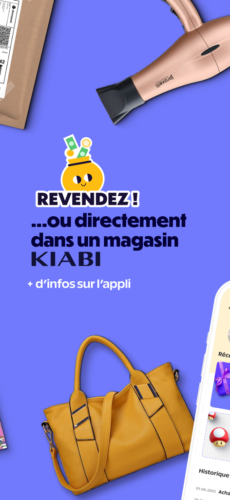 Beebs app promotion for selling second-hand items directly in Kiabi stores