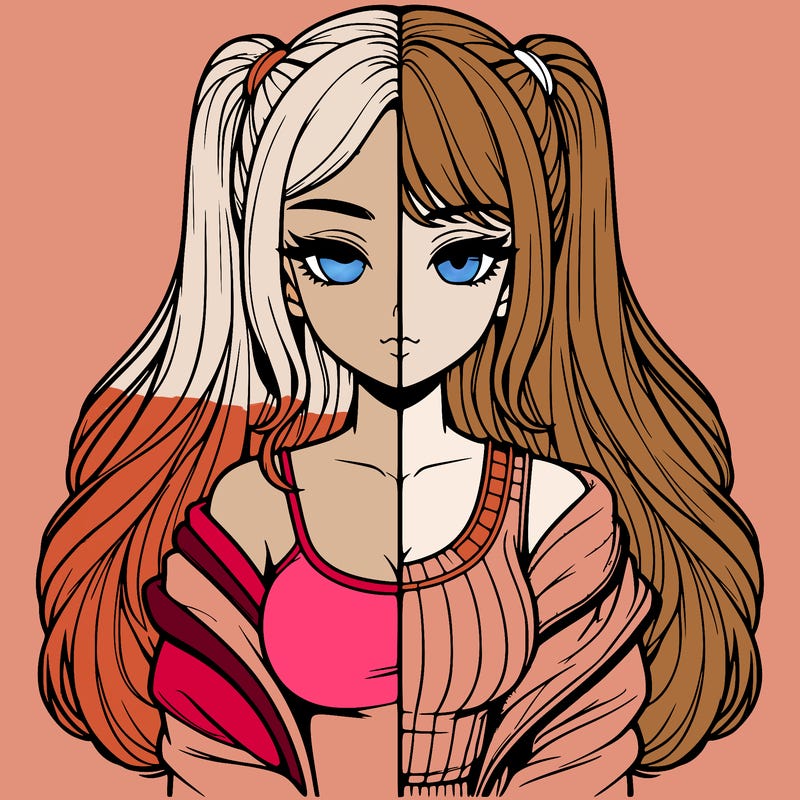 realistic girl split