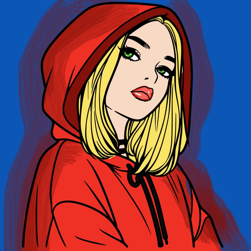 a realistic girl in a hoodie