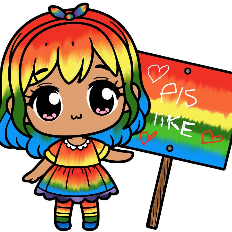 a cute girl with a sign
