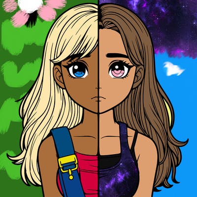 realistic girl split