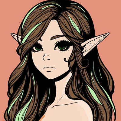 elf girl realistic dark fantasy