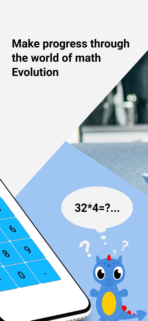 A character thinking about a multiplication problem in the Matix mental math training app