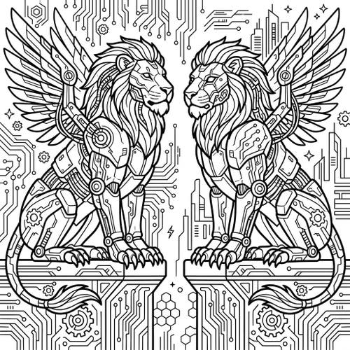 Lion Gargoyles