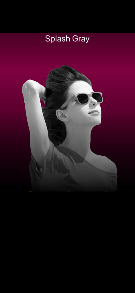 Beauty Photo-Filters & Effects - Black and white photo of a woman with splash gray effect