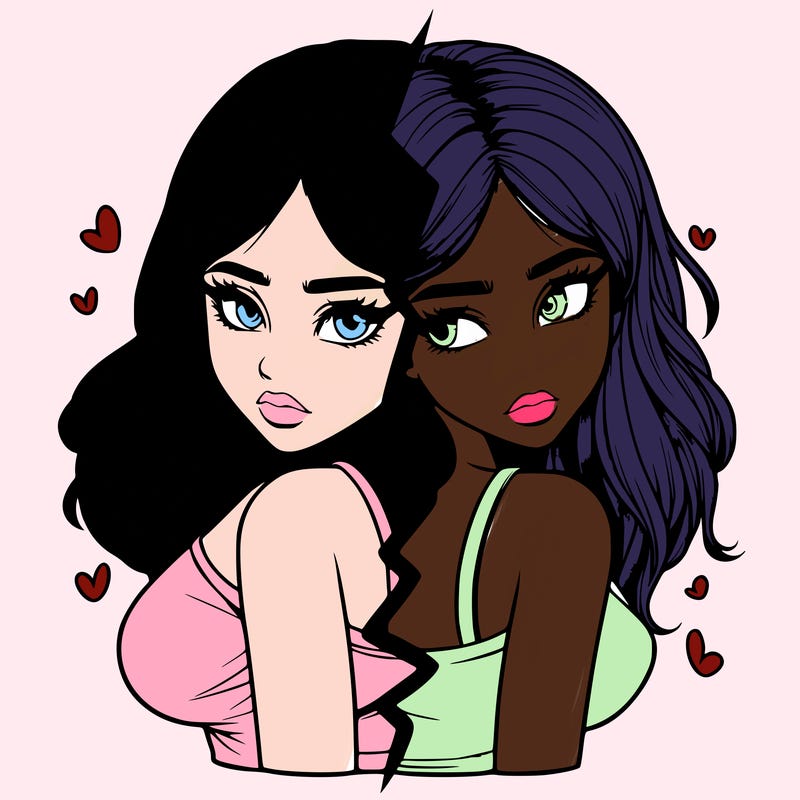 realistic girl split