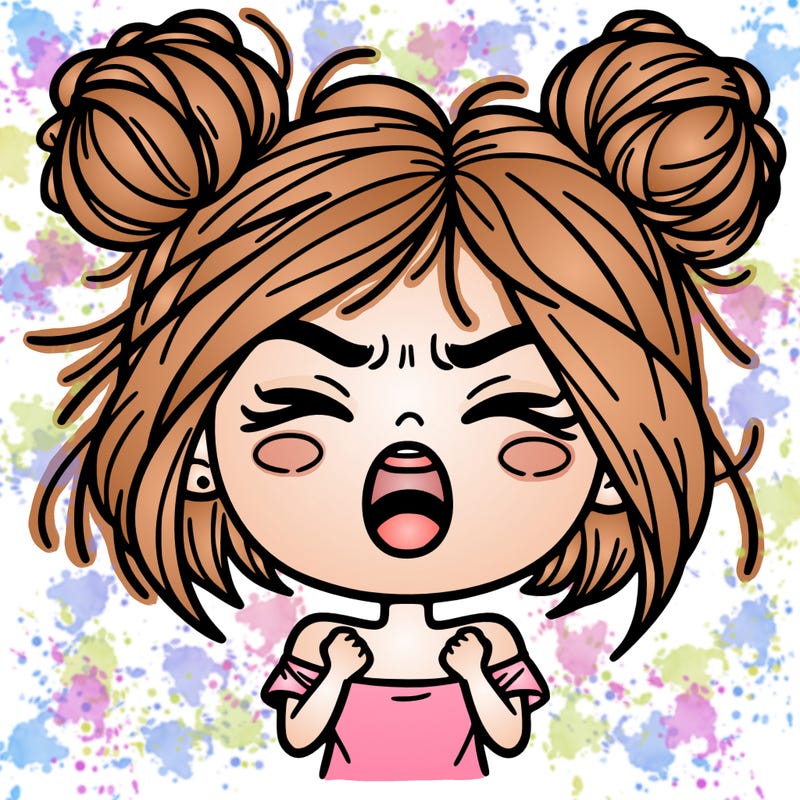 passionate girl with her hair is two messy bun