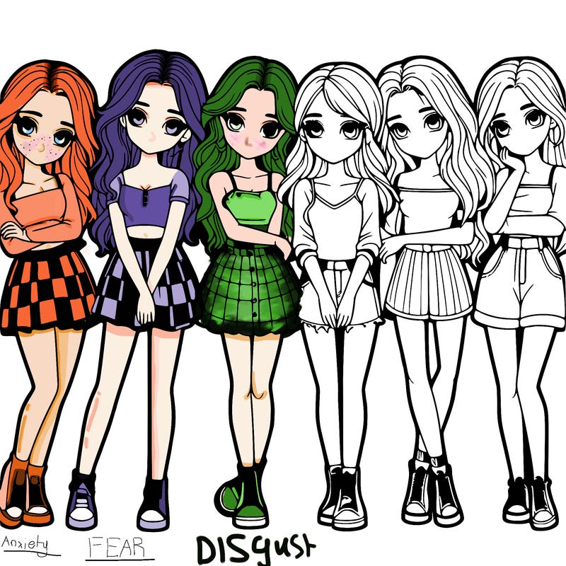 a group of girls realistic