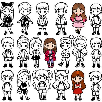 lots of girls and boys