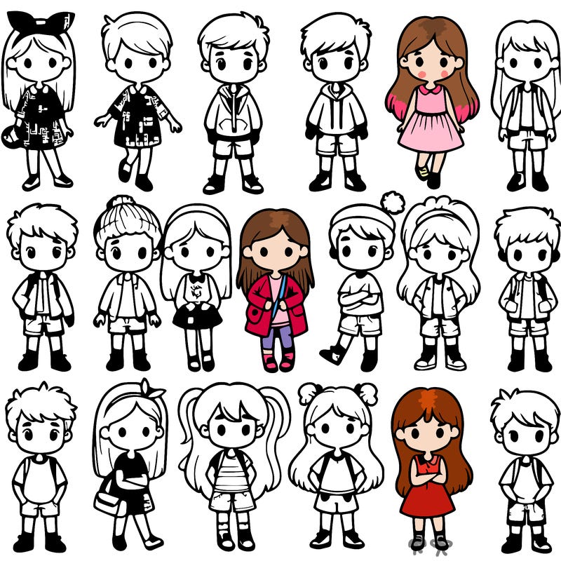 lots of girls and boys