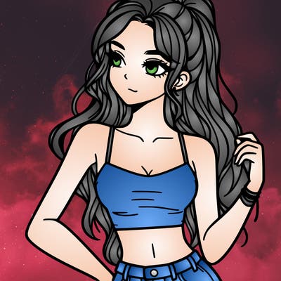 girl in crop top