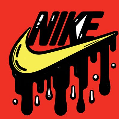 dripping nike logo