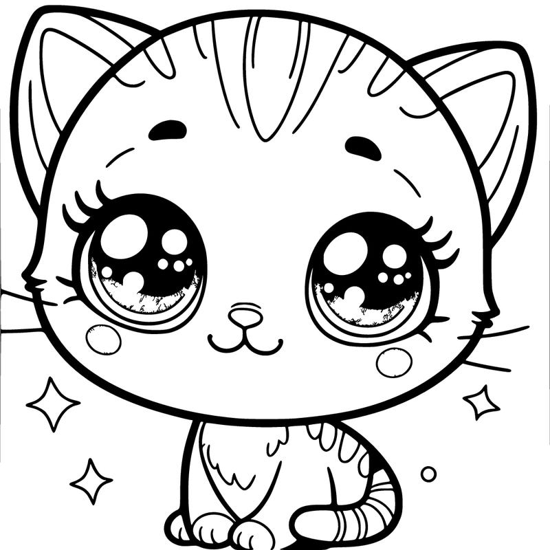 adorable cat with big eyes