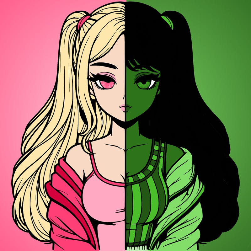 realistic girl split