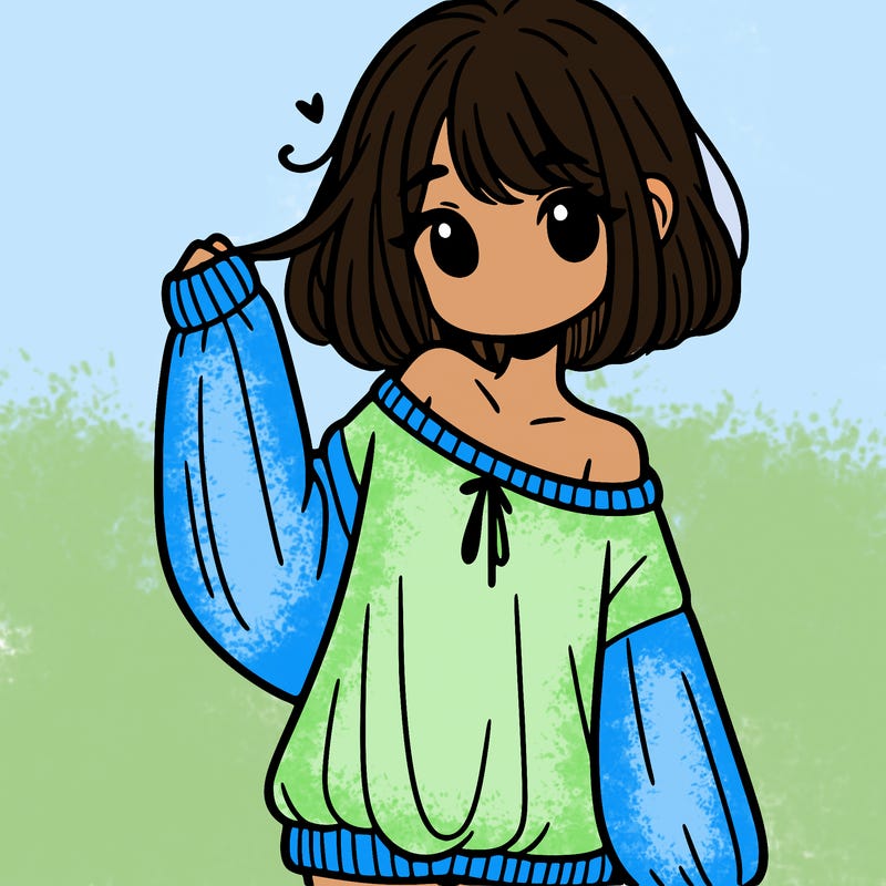 girl in baggy sweater hanging off her shoulder