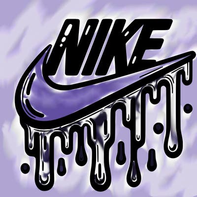 dripping nike logo