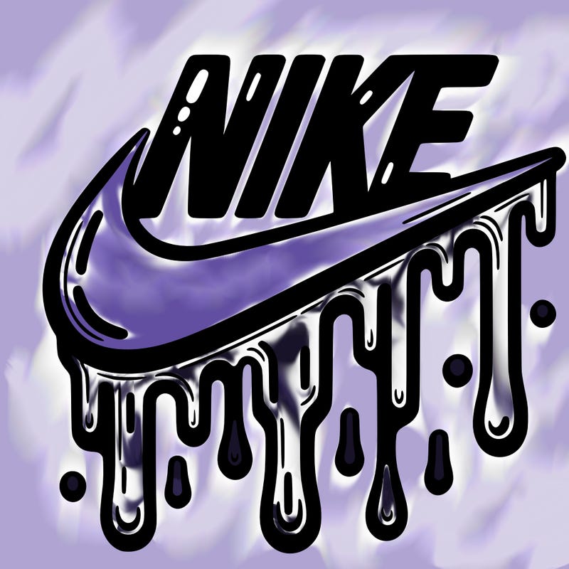 dripping nike logo