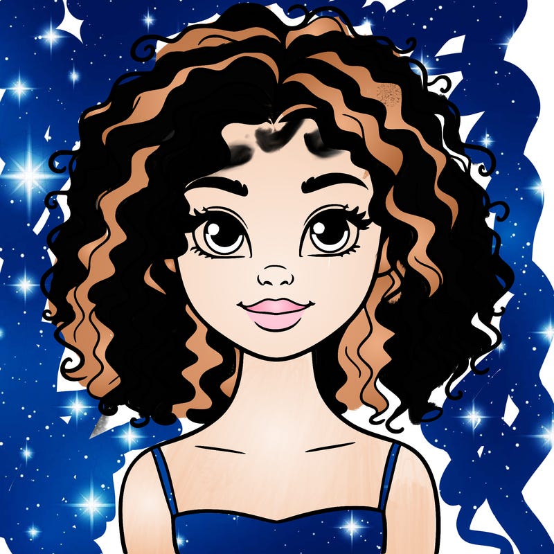 woman with curly hair