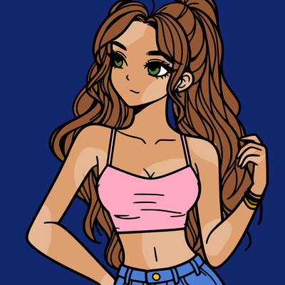 girl in crop top